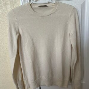 Everlane Cream Crew Neck Sweater Classic Knit